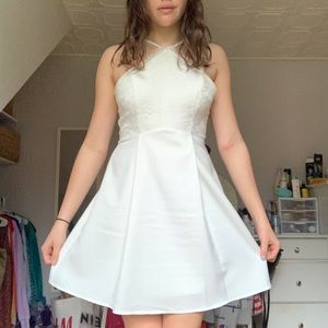 White semi formal dress